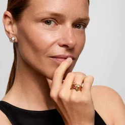 Pierścionek z herkimerem z kolekcji Aurora