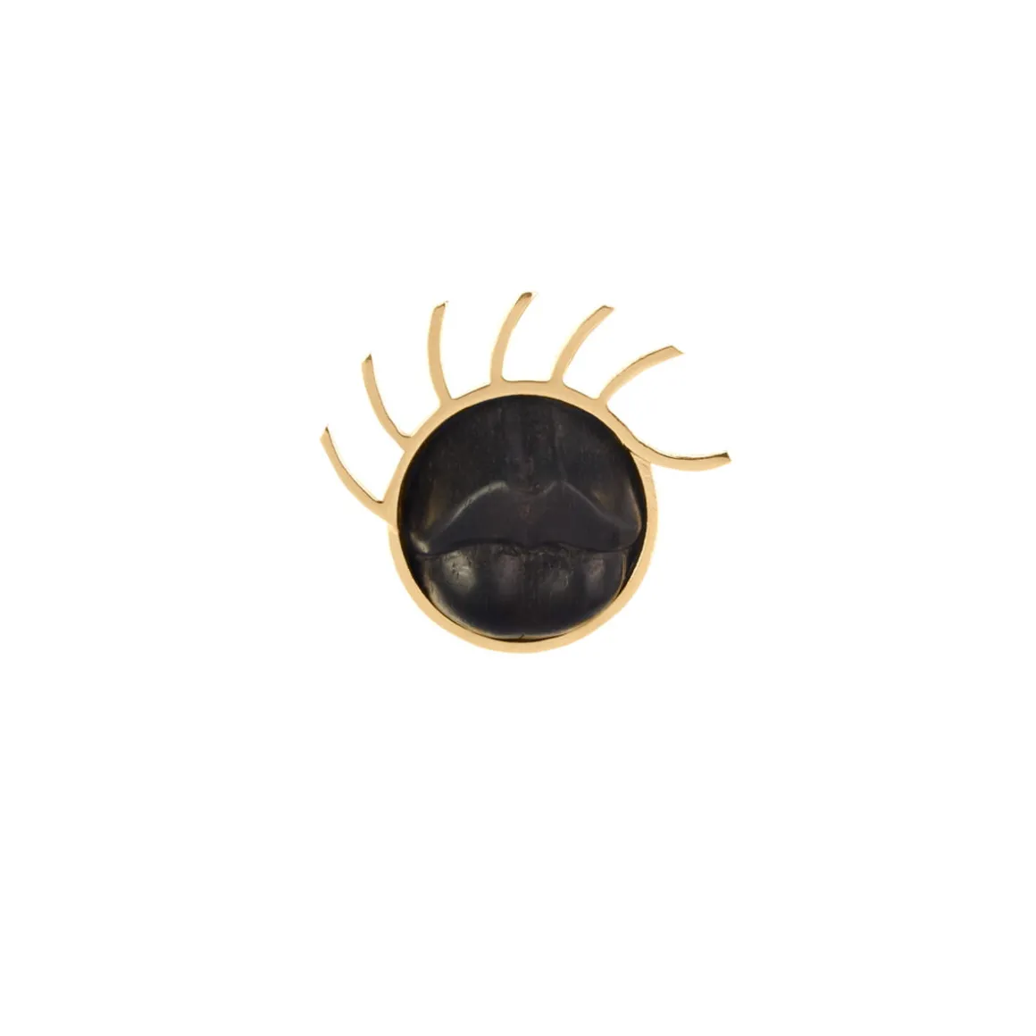 Pin z ustami rzeźbionymi w drewnie z kolekcji Kembali