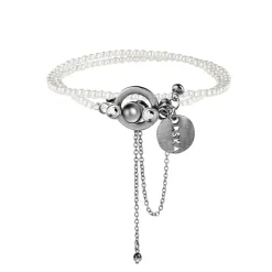 Podwójna bransoletka z perełek ze srebrnym zapięciem z kolekcji Soda