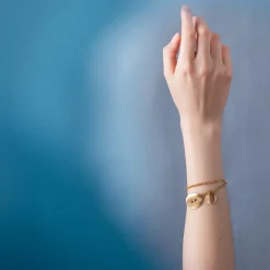 Podwójna pozłacana bransoletka z kolekcji Vintage