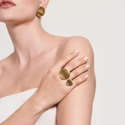 Podwójny pierścionek z kolekcji Rundo