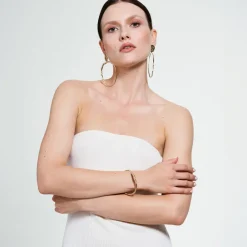 Pozłacana bransoletka bangle z kolekcji New Stone