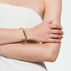 Pozłacana bransoletka bangle z kolekcji New Stone