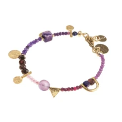 Pozłacana bransoletka z kamieni naturalnych z kolekcji Gelato