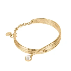 Pozłacana bransoletka z kryształem górskim z kolekcji Prato