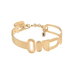 Pozłacana bransoletka z niebieskim kryształem z kolekcji Holos