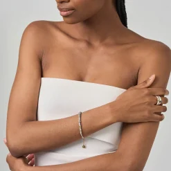 Pozłacana bransoletka z surowymi diamentami z kolekcji Verum