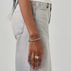 Pozłacana bransoletka z surowymi diamentami z kolekcji Verum