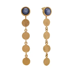 Pozłacane, długie kolczyki z kyanitem z kolekcji Gelato