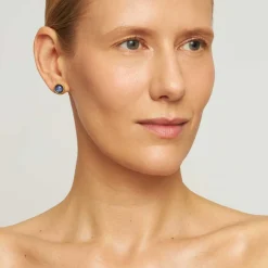 Pozłacane, długie kolczyki z kyanitem z kolekcji Gelato