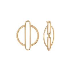 Pozłacane kolczyki koła na sztyft z kolekcji Holos