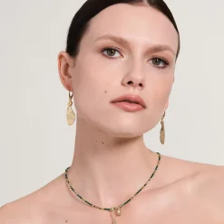 Pozłacane kolczyki noski klonowe z kolekcji Bery