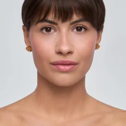 Pozłacane kolczyki "Oko" z kolekcji Kembali