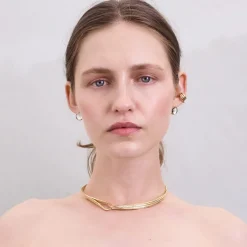 Pozłacany, krótki naszyjnik, kolia z kolekcji Prato