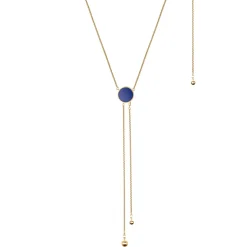 Pozłacany naszyjnik typu krawatka z lapis lazuli z kolekcji Orini