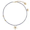 Pozłacany naszyjnik z lapis lazuli z rozgwiazdą z kolekcji Maris