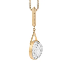 Pozłacany naszyjnik z okrągłym kryształem z kolekcji Julia