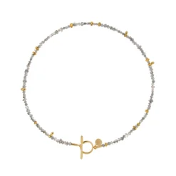 Pozłacany naszyjnik z surowymi diamentami z kolekcji Verum