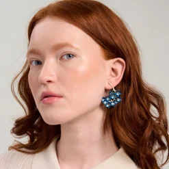 Ręcznie wykonane kolczyki niezapominajki z kolekcji Plantis