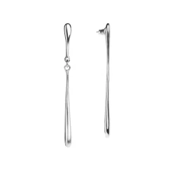 Smukłe kolczyki ze srebra z kolekcji New Stone