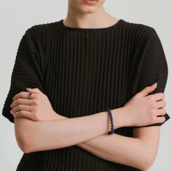 Srebrna bransoletka z koralami z lapis lazuli z kolekcji Orini