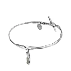 Srebrna bransoletka z zawieszką z meteorytem kolekcji Meteoros