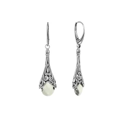 Srebrne kolczyki na biglu z ametystami z kolekcji Duo