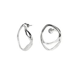 Srebrne kolczyki na sztyfcie z kolekcji New Stone