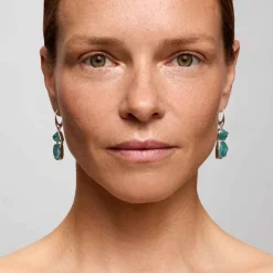 Srebrne kolczyki z błękitnymi akwamarynami z kolekcji Aurora