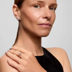 Srebrne kolczyki z herkimerami z kolekcji Aurora