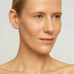 Srebrne kolczyki z kryształem górskim z kolekcji Aurora