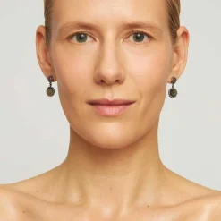 Srebrne kolczyki z labradorytem z kolekcji Semios