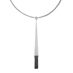 Srebrny naszyjnik kolia z czarnym jadeitem z kolekcji Guatemala