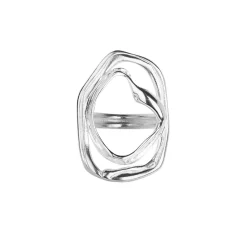 Srebrny, nieregularny pierścionek z kolekcji New Stone