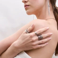 Srebrny pierścionek, obrączka z kolekcji Prato