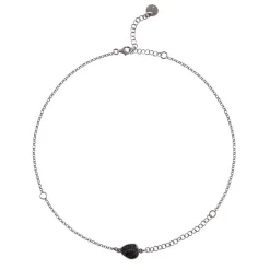 Subtelny naszyjnik z zawieszką z czarnym turmalinem z kolekcji Aurora