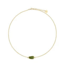 Subtelny naszyjnik z zielonym turmalinem z kolekcji Aurora