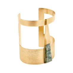 Szeroka bransoleta - mankiet z jadeitem z kolekcji Guatemala