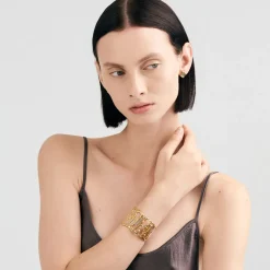 Szeroka bransoletka - mankiet z meteorytem z kolekcji Meteoros