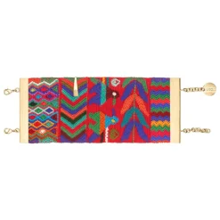 Wielobarwna unikatowa bransoletka - mankiet z kolekcji Guatemala