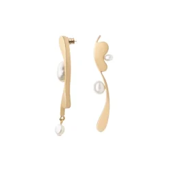 Wiszące asymetryczne kolczyki z perłami z kolekcji Parer