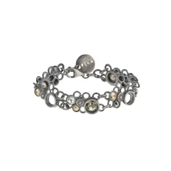 Wąska, srebrna bransoletka z kryształami z kolekcji Soda