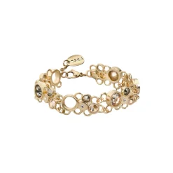 Wąska, złota bransoletka z kryształami z kolekcji Soda