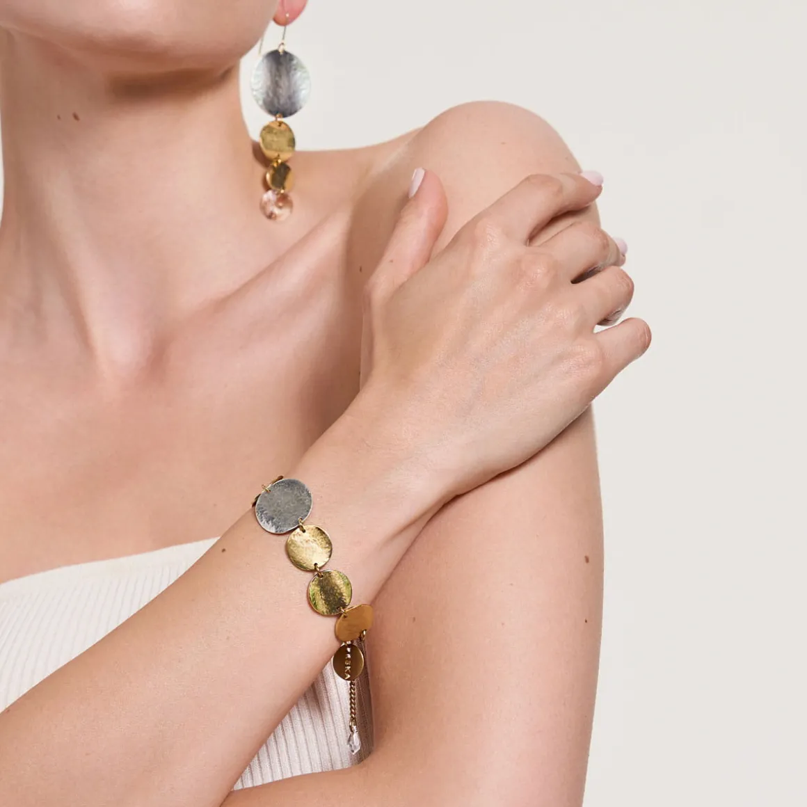 Złoto-srebrna bransoletka z kolekcji Rundo