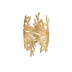 Złoty pierścionek gałązka z kolekcji Thuja